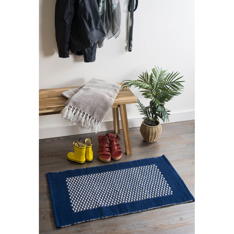 Moe Non-Slip Indoor Doormat, Navy