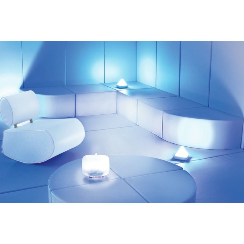 Pouf carré Basic, H 10 po x l 19 po x P 19 po, Bleu