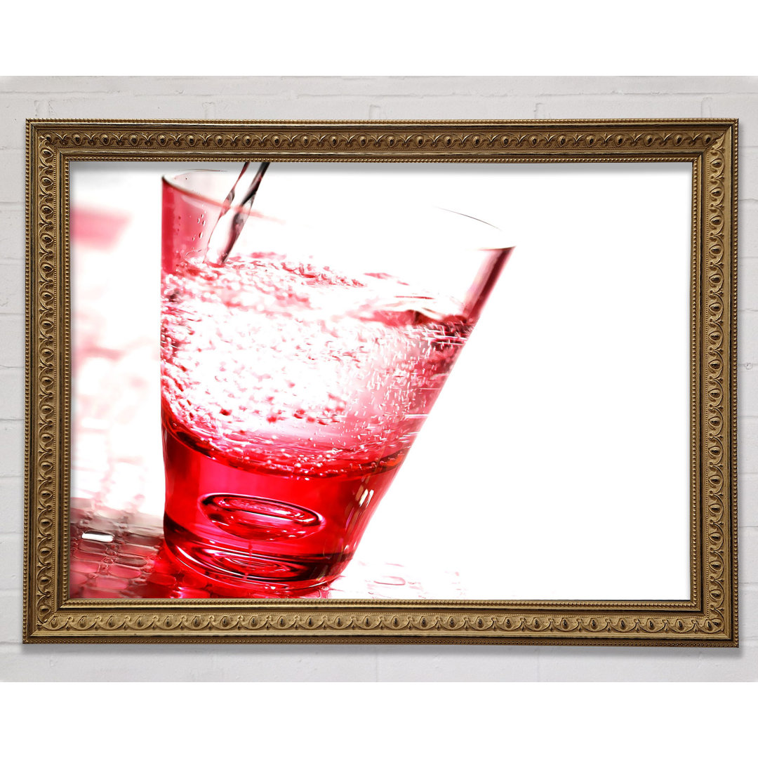 Rosa Glas Wasser - Druck