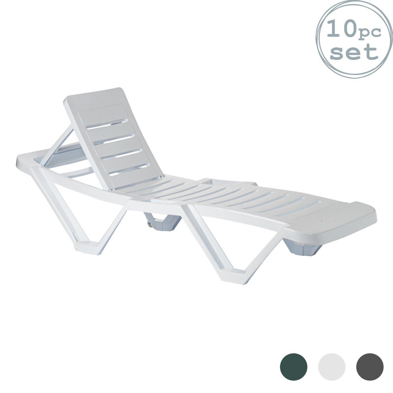 188cm Long Reclining Single Chaise, White