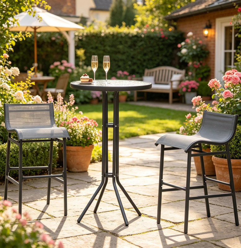 Ensemble de mobilier de jardin, ensemble bistro moderne, ensemble de conversation