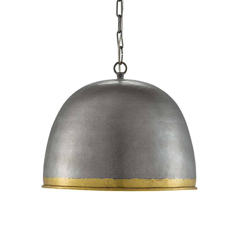 Matute 1 - Light Pewter/Polished Brass Single Pendant