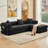 Modular Corduroy 3-Seat Sofa L Shaped Couch With Foldable Doublelayered Seat Cushion For Apartment-Compression Sofa In Box-1922191253