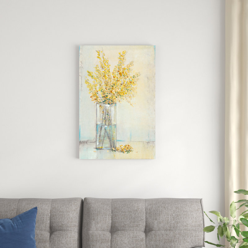 Vaporisateur jaune dans un vase II, H 30 po x l 20 po x P 1,25 po, Non, Unframed