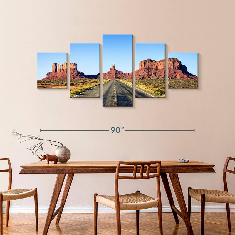 Route vers Monument Valley, H 42 po x l 92 po