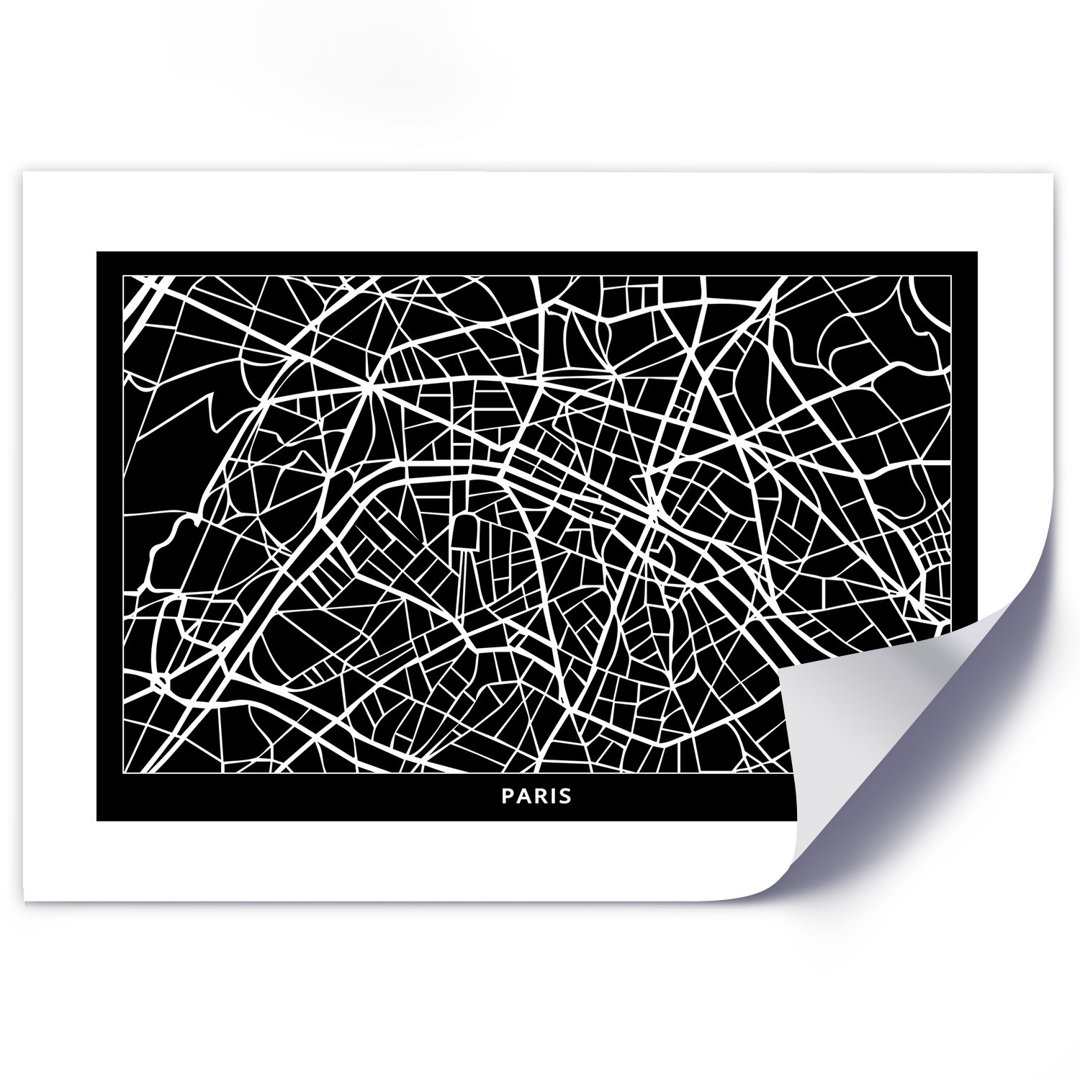 Grafikdruck City Plan Paris