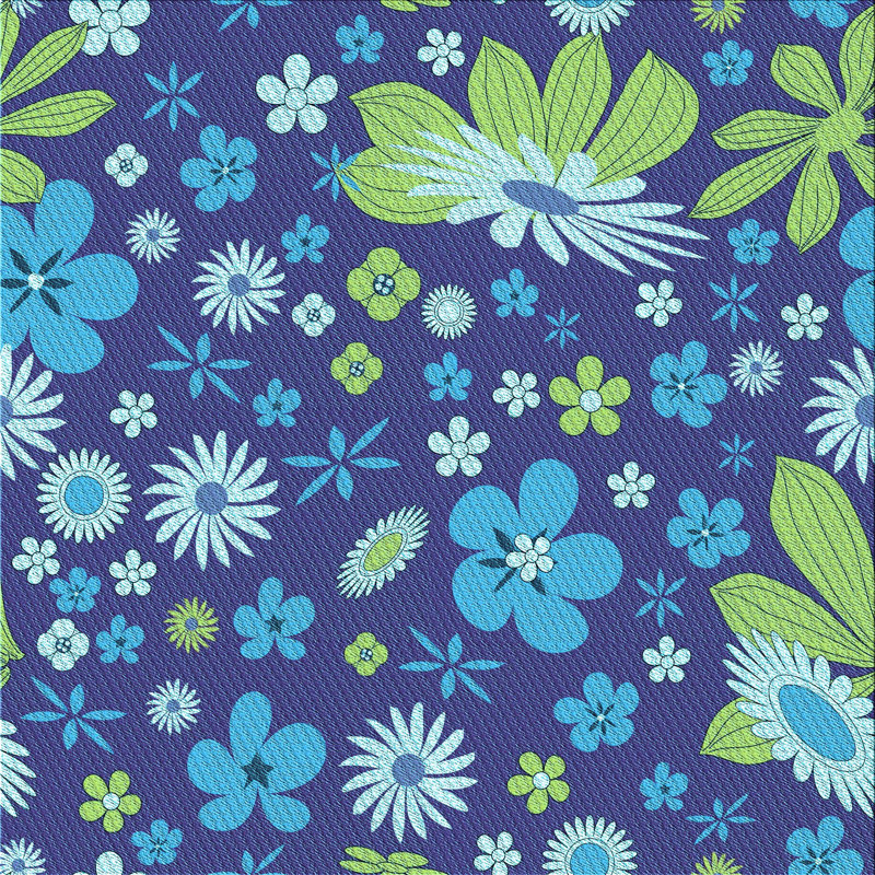 Floral Indoor Rug, Square 6'