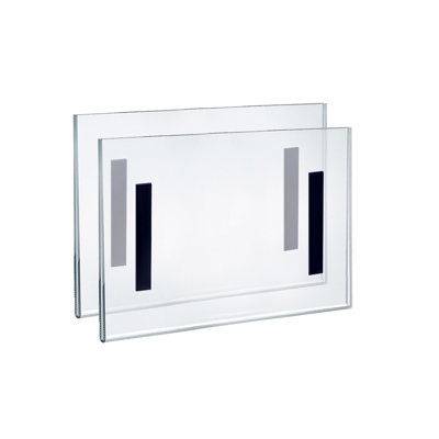 Porte-affiche arrière transparent en acrylique transparent l 11 po x H 8,5 po - paysage / horizontal, paquet de 2