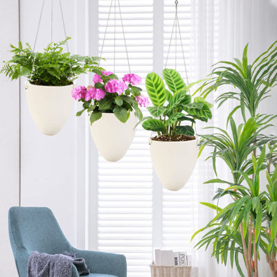 Pot de fleurs suspendu en plastique