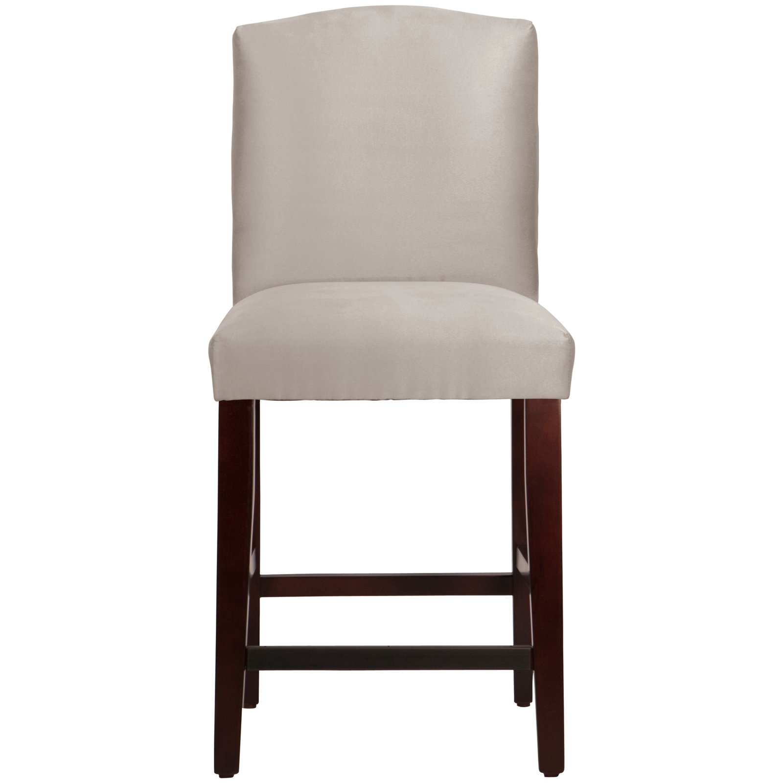 April Bar Stool, Counter Stool (26" Seat Height), Classic Ocean Velvet, Espresso