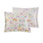 Housse de couette en coton avec coussin rond et motifs floraux réversibles