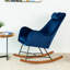 Chaise berçante en velours