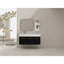 Meuble-lavabo mural 48 po avec lavabo et support de rangement, cuve gauche à rebords épais