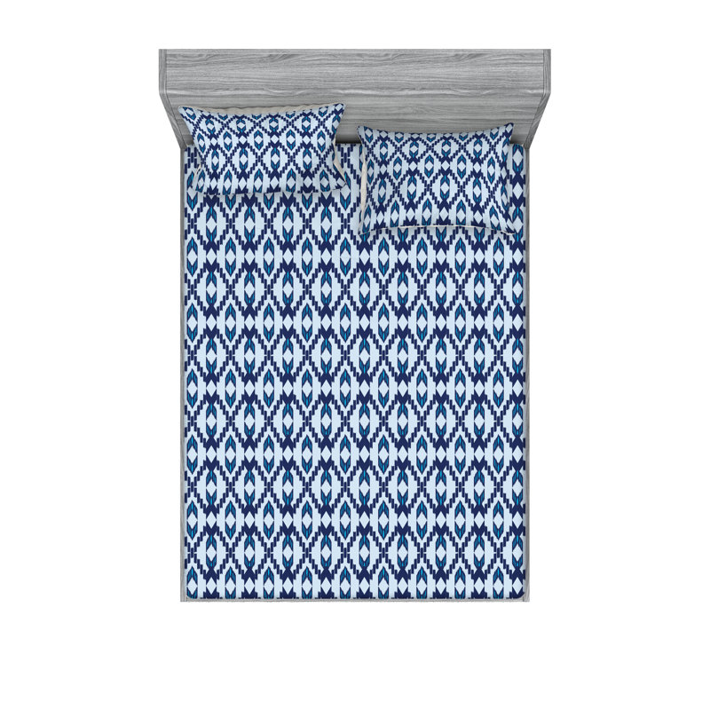 Drap-housse et taie décorative Ambesonne, King Sheet Set with 2 Pillowcases