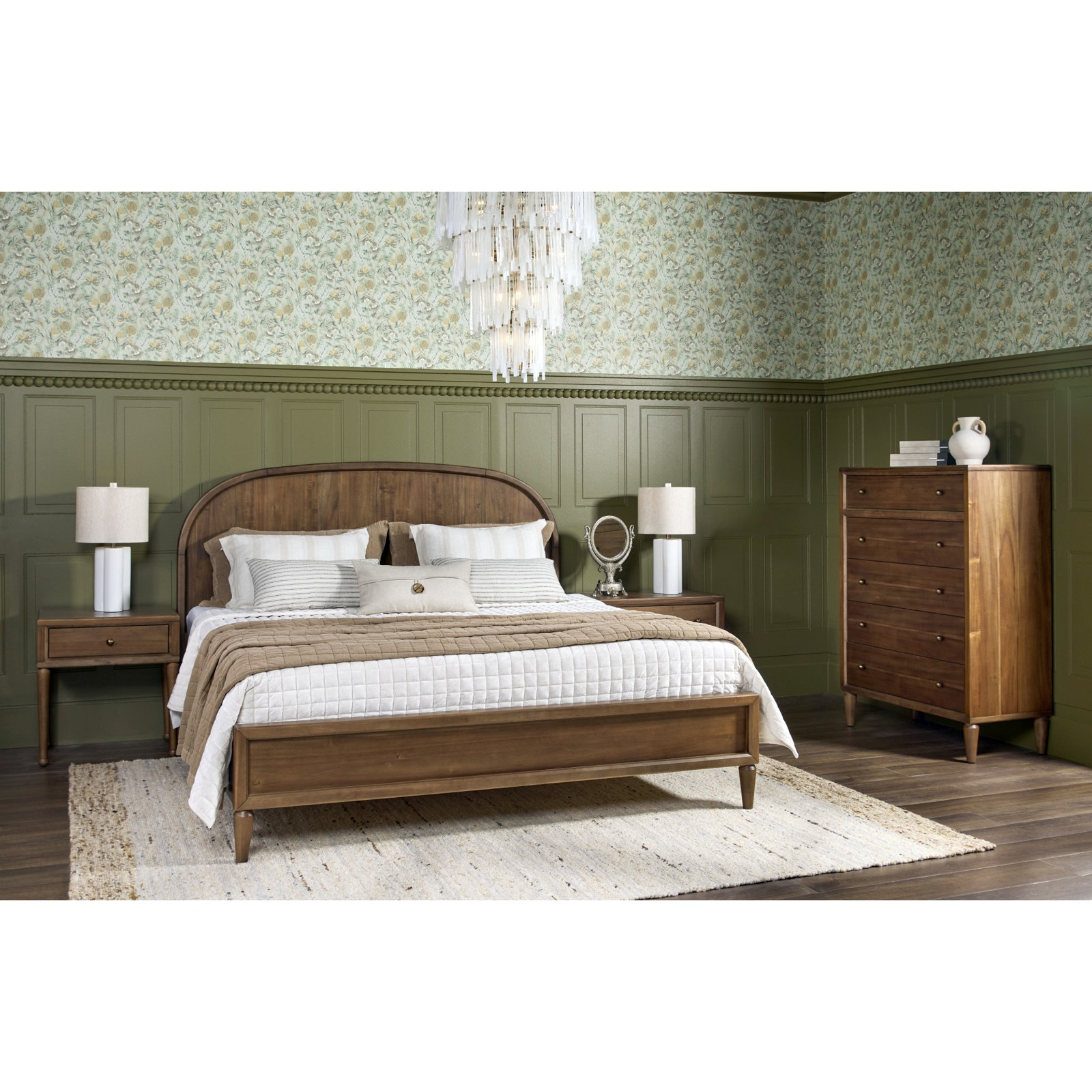 August Solid Wood Platform Bed, King