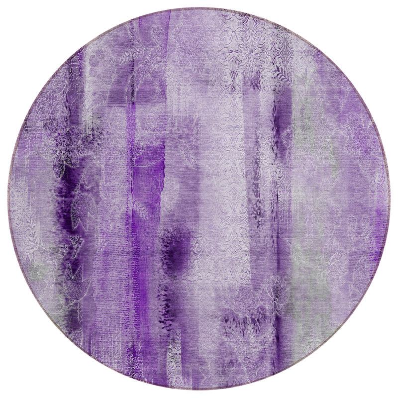 Tapis rond lavable et antidérapant 8 po