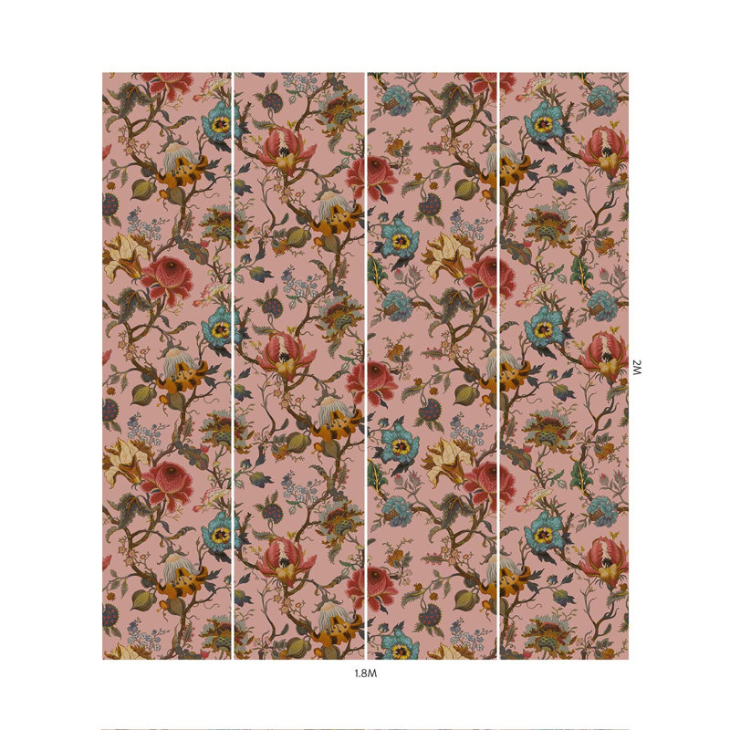 Artemis 9.84' L x 70.8" W Wallpaper Roll, Blush