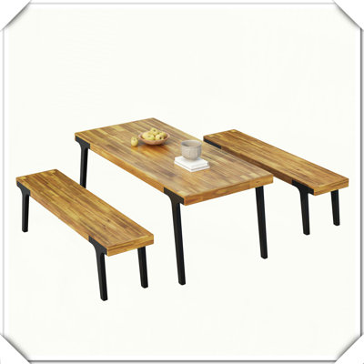 Dining Table Dining Benches Set Practical Durable Stylish Functional