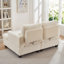 Causeuse avec accoudoirs carrés en velours côtelé Fluffy-377720954