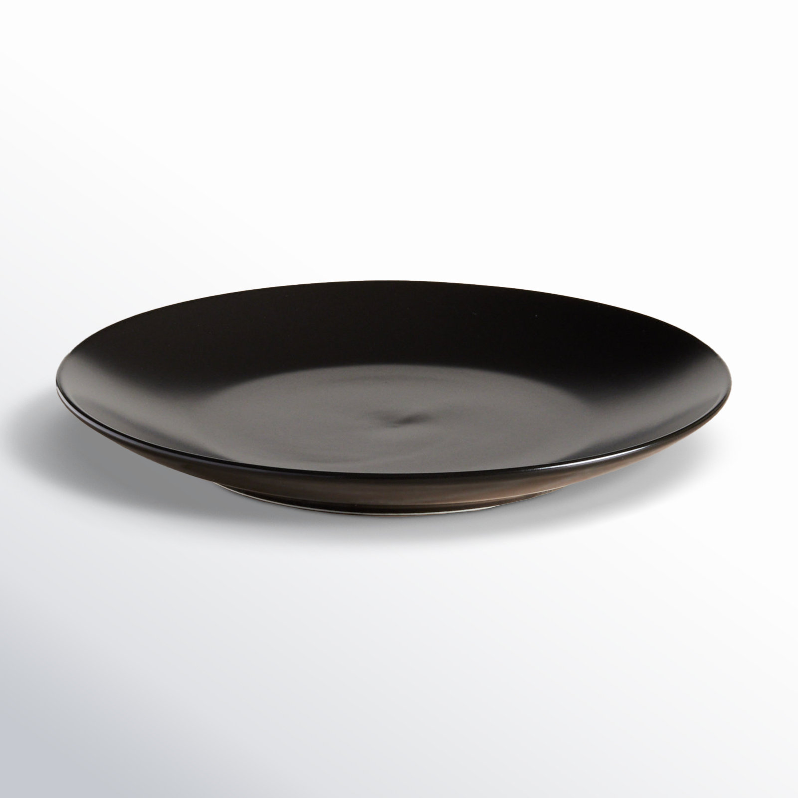 Izie Coupe Stoneware Salad Plate, Black