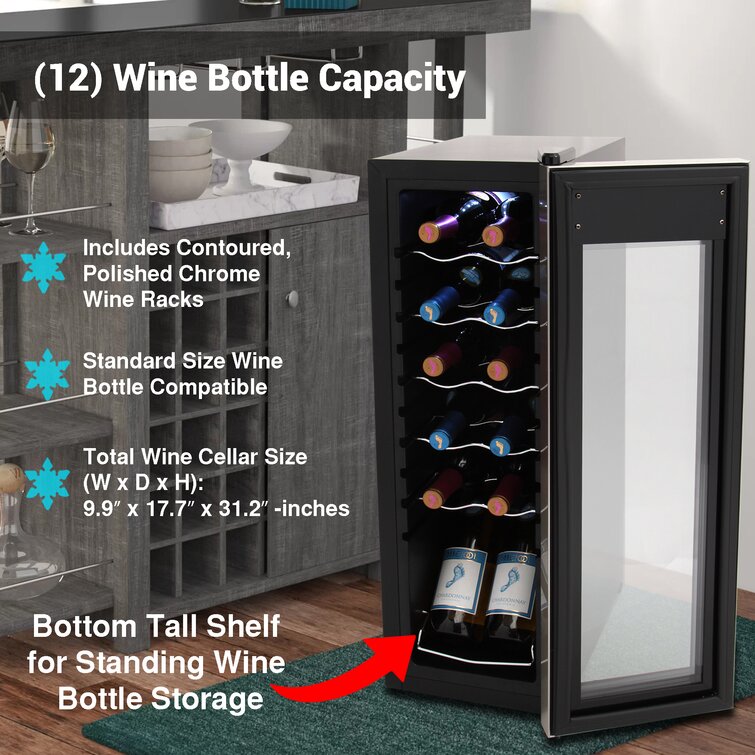 Nutrichef Wine Cooler | Size: 12 Bottle