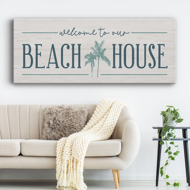 Notre maison de plage, H 8 po x l 20 po x P 1,5 po