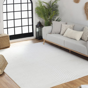Michoel In- & Outdoor Scandi Modern Boho White Area Rug