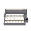 Lit de jour simple rembourré avec repose-pieds et tablettes de rangement, avec couchette-1350565996-1350565997