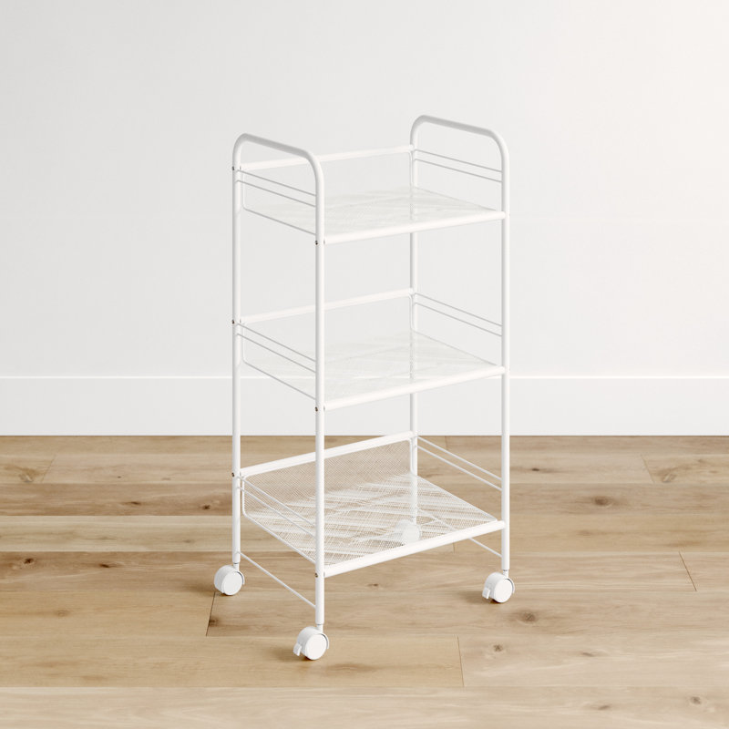 Anouschka 34.57'' H x 18.23'' W Utility Cart with Wheels, 34.6" H x 18" W x 13" D