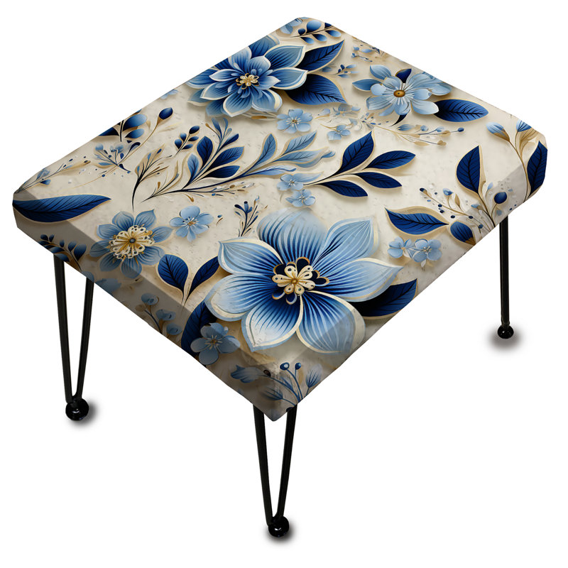 Simplicité scandinave à motif cachemire - Repose-pieds rectangulaire à motif cachemire