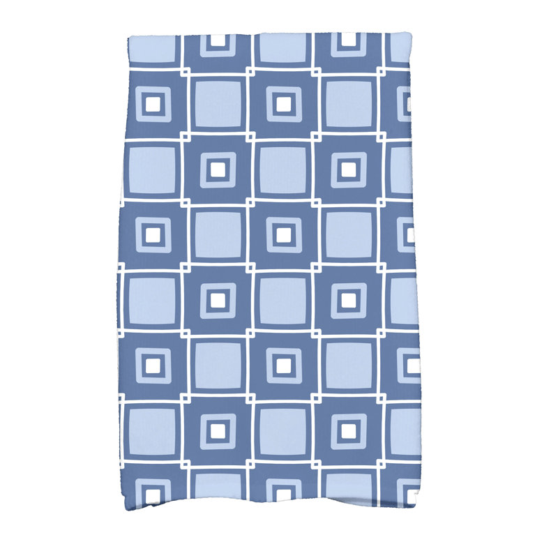 Torchon rectangulaire lavable Odelina Raina, bleu