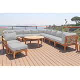 Monterey Outdoor 7 - Piece Teak Conversation Set