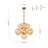 10 - Light Melt Bubble Amber Glass Sputnik Sphere Chandelier