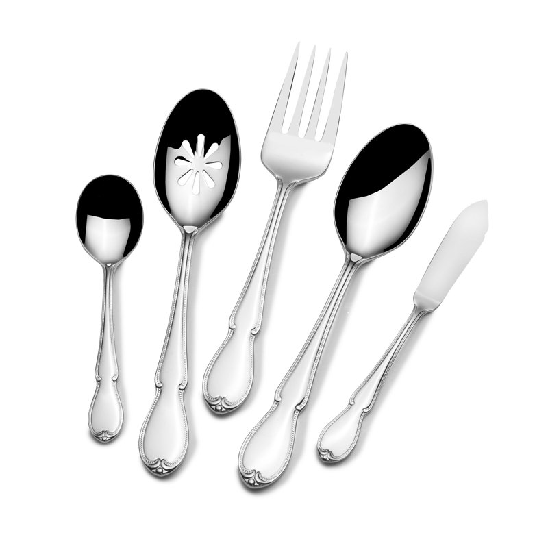 Ensemble de couverts en acier inoxydable 18/10 de 65 pièces Mikasa Marseille, service pour 12