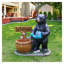 Charmante statue de jardin d'ours avec pot de fleurs - Sculpture d'extérieur peinte à la main pour décoration de jardin, de patio et de pelouse
