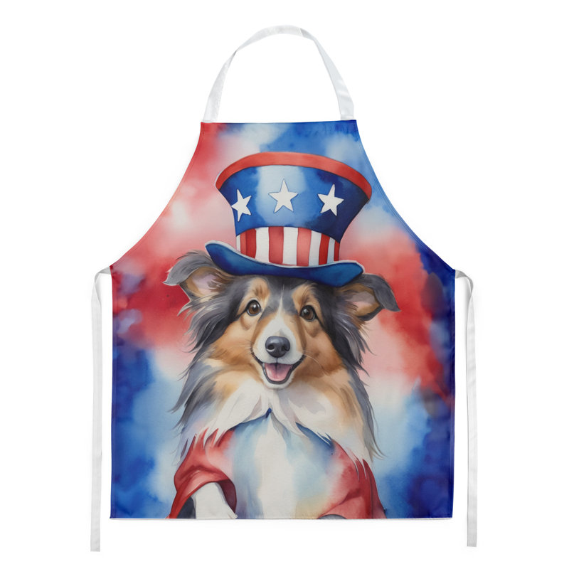 Patriotic American Apron, Sheltie