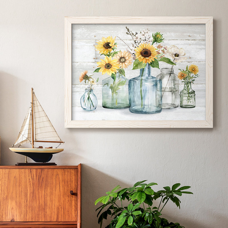 Sunflower Extravaganza, reproduction d'art sur toile, Blanc, H 18 po x l 26 po x P 1,5 po