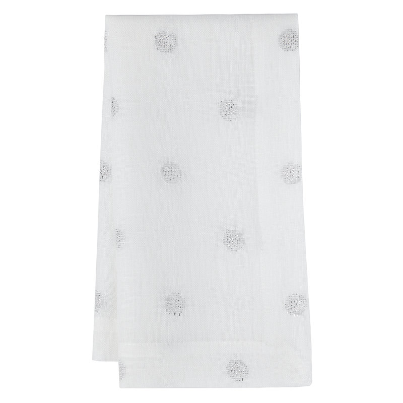 Vogue Square Napkins, 6" x 6", Silver