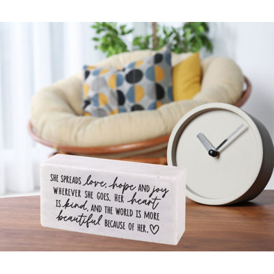 Plaque Block She Spreads Love Hope Joy