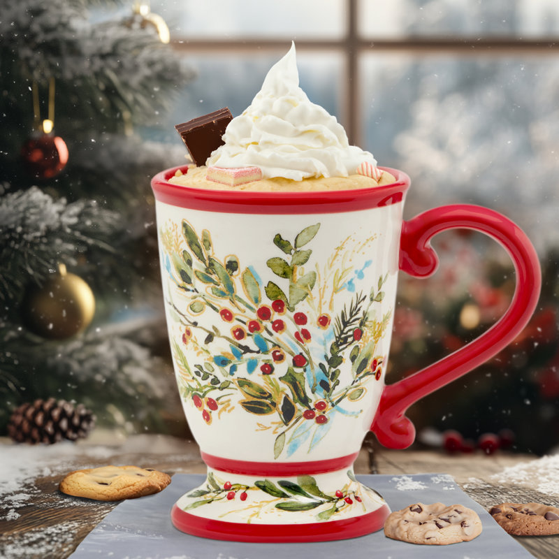 Christmas Gatherings Set of 4 Mugs 18 oz