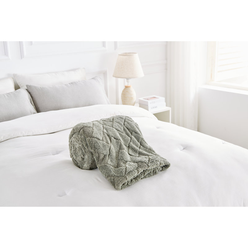 Sahen Standard Throw Blanket, Charcoal, 130cm W x 180cm L