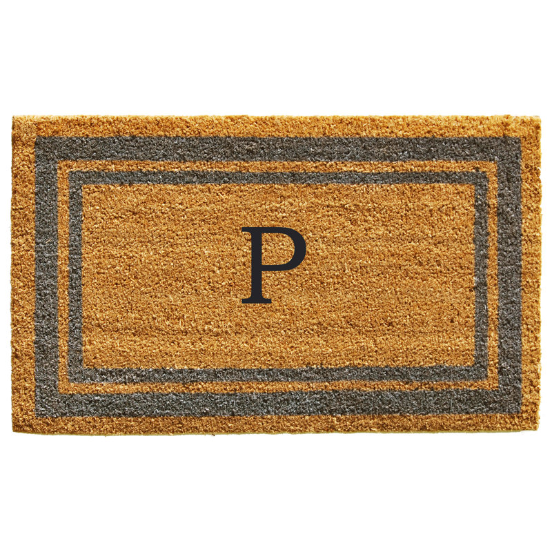 Tapis d'entrée antidérapant Stortz, Pervenche / jaune, P, Rectangle 2 pi x 3 pi
