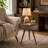 16" Modern Round Smart End Table With Bluetooth Speaker, Wireless Charging Station