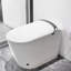 Smart Toilet With Elongated Design, Built - In Bidet, Auto Seat Open/close, Foot Kick Activation, 1.28 Water Efficient Flush, Led Display, And Warm Air Drying For Bathroom Convenience