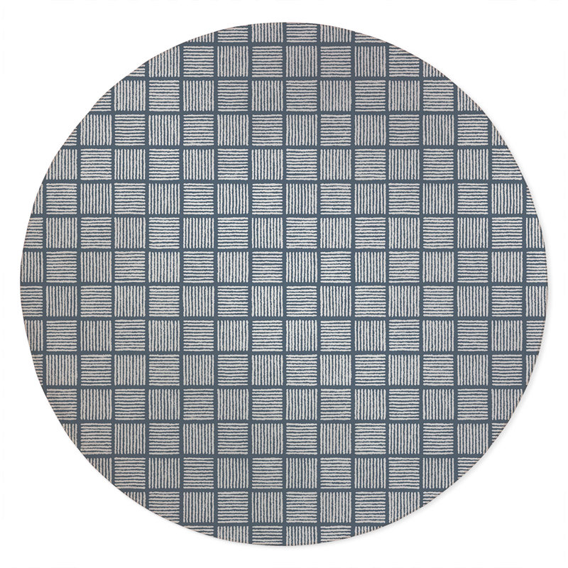 Tapis d'extérieur antidérapant Tally Blocks, Rond 5 pi