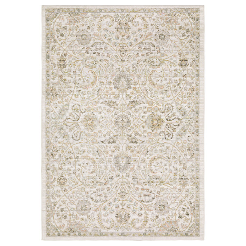 Tapis traditionnel tissé à la machine Goulart, Rectangle 7 pi 10 po x 10 pi 10 po