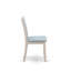 L'ensemble de table à manger 9 pièces contient une table moderne Jacobean patinée et 8 chaises de salle à manger en lin bleu bébé avec dossier élégant - Lin brossé blanc-1958990130-1958990131
