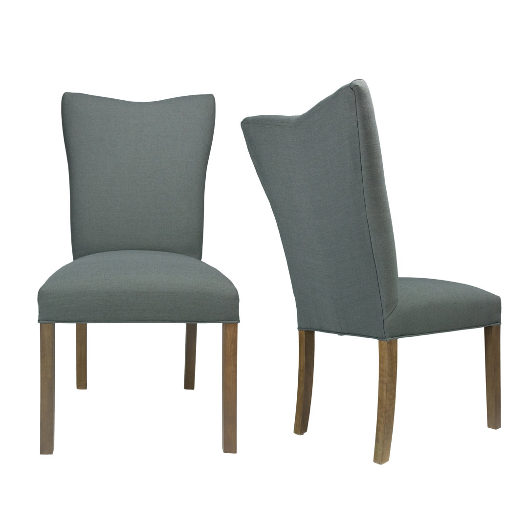 Hilley Spring Seating Double Dow Upholstered Parsons Chair (Set of 2) Everly Quinn Upholstery 