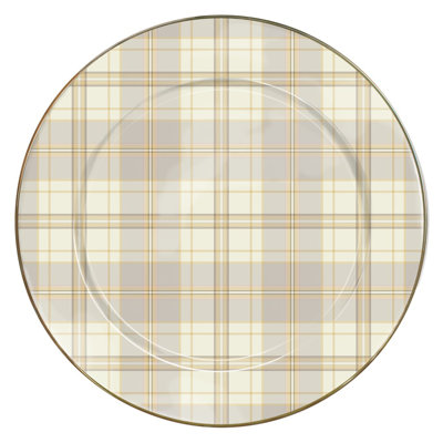 Tartan Latte Charger/Plate