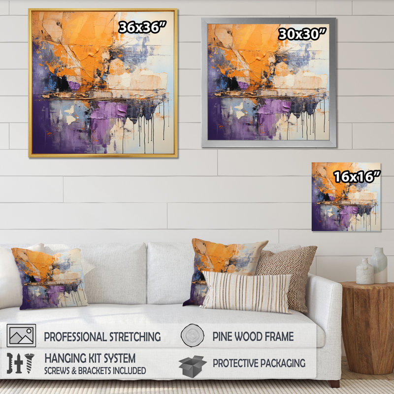 Collage Impressions V - reproduction sur toile tendue, Toile tendue, H 36 po x l 36 po x P 1,5 po